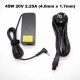 Ac adapter (cargador) compatible Lenovo 45W 20V 2.25A 4.0mm x 1.7mm GS45W4017ACA