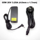 Ac adapter (cargador) compatible Lenovo 65W 20V 3.25A 4.0mm x 1.7mm GS65W4017ACA